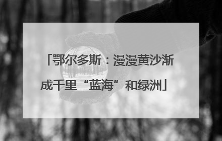 鄂尔多斯：漫漫黄沙渐成千里“蓝海”和绿洲