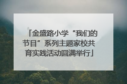 金盛路小学“我们的节目”系列主题家校共育实践活动圆满举行