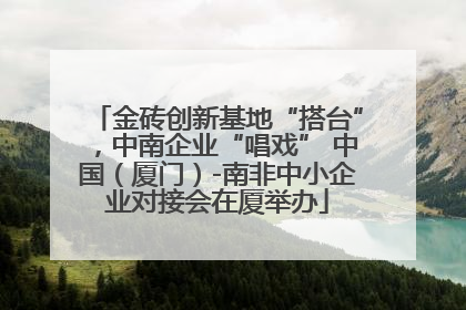 金砖创新基地“搭台”，中南企业“唱戏” 中国（厦门）-南非中小企业对接会在厦举办