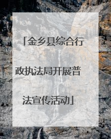 金乡县综合行政执法局开展普法宣传活动