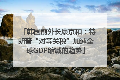 韩国前外长康京和：特朗普“对等关税”加速全球GDP缩减的趋势