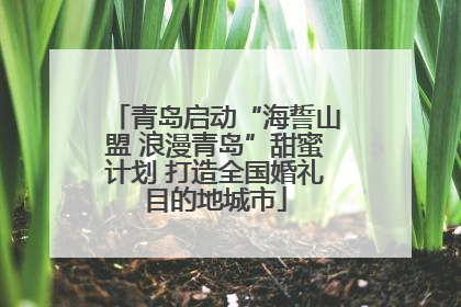 青岛启动“海誓山盟 浪漫青岛”甜蜜计划 打造全国婚礼目的地城市