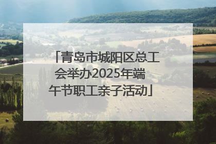 青岛市城阳区总工会举办2025年端午节职工亲子活动