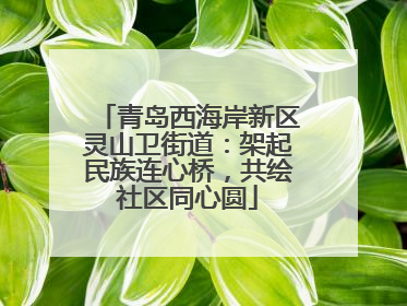 青岛西海岸新区灵山卫街道：架起民族连心桥，共绘社区同心圆