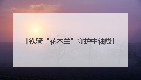 铁骑“花木兰”守护中轴线