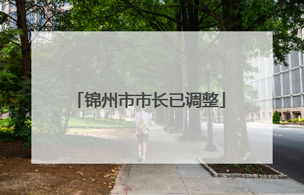 锦州市市长已调整