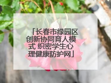 长春市绿园区创新协同育人模式 织密学生心理健康防护网