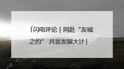 闪电评论｜同赴“友城之约” 共襄发展大计