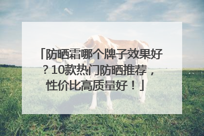 防晒霜哪个牌子效果好？10款热门防晒推荐，性价比高质量好！