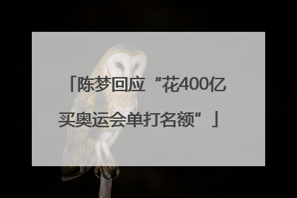 陈梦回应“花400亿买奥运会单打名额”