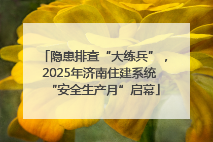 隐患排查“大练兵”，2025年济南住建系统“安全生产月”启幕