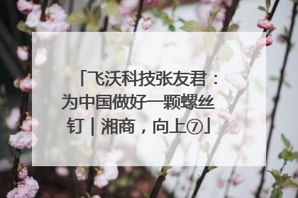 飞沃科技张友君：为中国做好一颗螺丝钉｜湘商，向上⑦