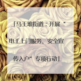 马王堆街道：开展“电工上门服务、安全宣传入户”专项行动