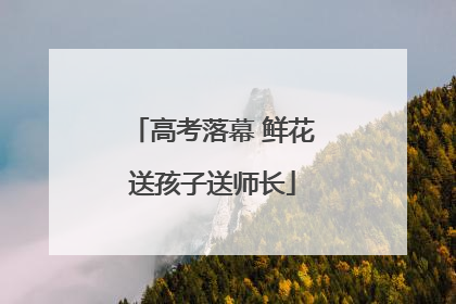 高考落幕 鲜花送孩子送师长