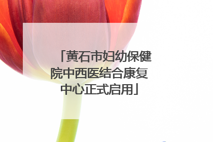 黄石市妇幼保健院中西医结合康复中心正式启用