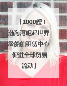 1000艘！渤海湾崛起世界级船舶租赁中心 促进全球贸易流动