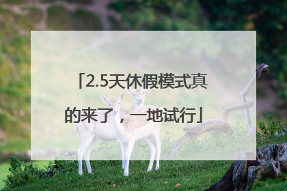 2.5天休假模式真的来了，一地试行