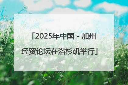 2025年中国－加州经贸论坛在洛杉矶举行