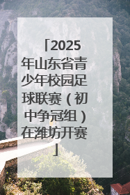 2025年山东省青少年校园足球联赛（初中争冠组）在潍坊开赛
