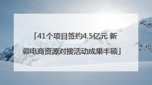 41个项目签约4.5亿元 新疆电商资源对接活动成果丰硕