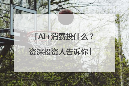 AI+消费投什么？资深投资人告诉你