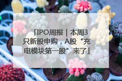 IPO周报｜本周3只新股申购，A股“充电模块第一股”来了
